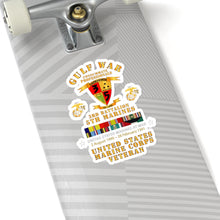Load image into Gallery viewer, Kiss-Cut Stickers - USMC - Gulf War Veteran - 3rd Bn, 5th Marines w CAR GULF SVC
