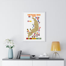 Load image into Gallery viewer, Premium Framed Vertical Poster - Map - Vietnam Units - 3 wo DS