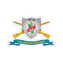 Load image into Gallery viewer, Kiss-Cut Stickers - Army - 5th Infantry Regiment - DUI w Br - Ribbon X 300
