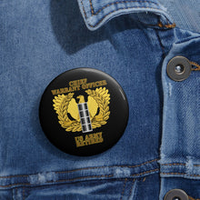 Load image into Gallery viewer, Custom Pin Buttons - Army - Emblem - Warrant Officer - CW4 - Retired