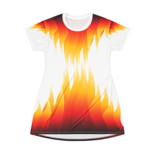 Load image into Gallery viewer, T-Shirt Dress (AOP) - Flaming Dress