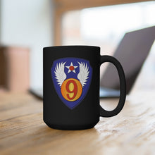 Load image into Gallery viewer, Black Mug 15oz - AAC - SSI - 9th Air Force wo Txt