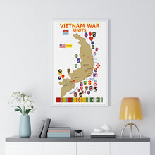 Load image into Gallery viewer, Premium Framed Vertical Poster - Map - Vietnam Units - 3 wo DS