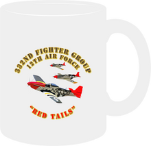 Load image into Gallery viewer, Army Air Corps - 332 Fighter Group - 12th Air Force - Red Tails - Mug