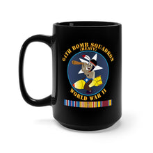 Load image into Gallery viewer, Black Coffee Mug 15oz - AAC - 64th Bomb Squadron - WWII w PAC SVC X 300