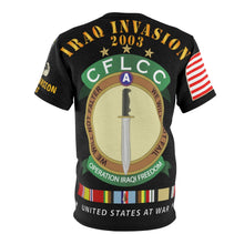 Load image into Gallery viewer, AOP - Army - 101st Airborne Division - Iraq Invasion 2003 - Operation Iraqi Freedom with Iraq War Service Ribbons Front/Back/L/R Sleeve