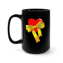 Load image into Gallery viewer, Black Mug 15oz - ARMY - Heart - Yellow Ribbon - Support Troops and Vets X 300