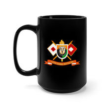 Load image into Gallery viewer, Black Coffee Mug 15oz - Army - 112th Signal Battalion w Signal Branch - Flash w Br - Ribbon X 300