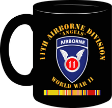 Load image into Gallery viewer, Army - 11th Airborne Division - World War II with Pacific Serivce Ribbons - Mug