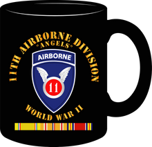 Load image into Gallery viewer, Army - 11th Airborne Division - World War II with Pacific Serivce Ribbons - Mug