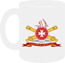 Load image into Gallery viewer, Army - 14th Field Artillery w Branch - Ribbon - Mug