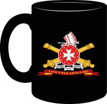 Load image into Gallery viewer, Army - 14th Field Artillery w Branch - Ribbon - Mug
