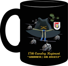 Load image into Gallery viewer, Army - 17th Cavalry - Airborne - Air Assault with Branch Flash with Slicks - Mug