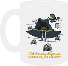 Load image into Gallery viewer, Army - 17th Cavalry - Airborne - Air Assault with Branch Flash with Slicks - Mug