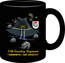 Load image into Gallery viewer, Army - 17th Cavalry - Airborne - Air Assault with Branch Flash with Slicks - Mug