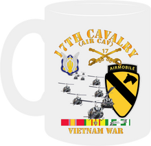 Load image into Gallery viewer, Army - 17th Cavalry (Air CAv) - 1st Cav Division with Service Ribbons - Mug