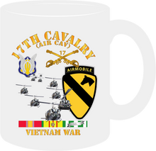 Load image into Gallery viewer, Army - 17th Cavalry (Air CAv) - 1st Cav Division with Service Ribbons - Mug