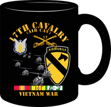 Load image into Gallery viewer, Army - 17th Cavalry (Air CAv) - 1st Cav Division with Service Ribbons - Mug