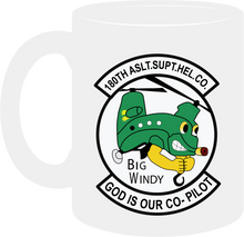 Load image into Gallery viewer, Army - 180th Assault Support Helicopter Company - Big Windy - God is Co-Pilot - Mug