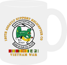 Load image into Gallery viewer, Army - 180th Assault Support Helicopter Company wtih Vietnam Service Ribbons - Mug