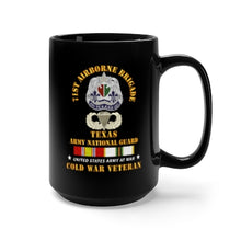Load image into Gallery viewer, Black Mug 15oz - Army - 1st Airborne Bde - TXARNG - Cold War Vet wo Parachute w COLD SVC X 300