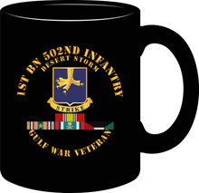 Load image into Gallery viewer, Army - 1st Battalion 502nd Infantry - Desert Storm with Service Ribbons - Mug