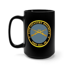Load image into Gallery viewer, Black Mug 15oz - Army - 24th Infantry Regiment - Fort Sill, OK w Inf Branch