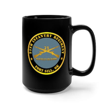 Load image into Gallery viewer, Black Mug 15oz - Army - 25th Infantry Regiment - Fort Sill, OK - Buffalo Soldiers w Inf Branch