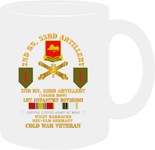 Load image into Gallery viewer, Army - 2nd Battalion, 33rd Artillery, 1st Infantry Division, Germany with COLD War Service Ribbon - Mug
