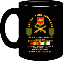 Load image into Gallery viewer, Army - 2nd Battalion, 33rd Artillery, 1st Infantry Division, Germany with COLD War Service Ribbon - Mug