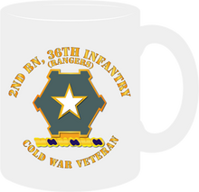 Load image into Gallery viewer, Army - 2nd Battalionn 36th Infantry Distinctive Unit Insignia - Rangers - Cold War Veteran - Mug
