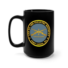 Load image into Gallery viewer, Black Mug 15oz - Army - 2nd Bn 3rd Infantry Regiment - Ft Lewis, WA - The Old Guard w Inf Branch