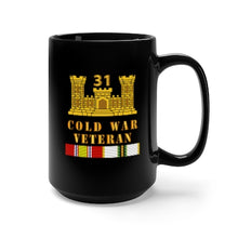 Load image into Gallery viewer, Black Mug 15oz - Army - 31st Engineer Battalion - ENG Branch - Cold War Vet w COLD SVC