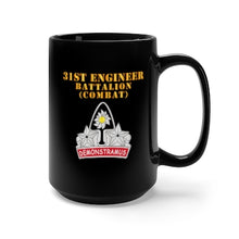 Load image into Gallery viewer, Black Mug 15oz - Army - 31st Engineer Bn (Combat) - DUI - Hat X 300