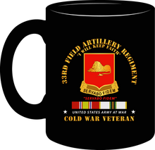 Load image into Gallery viewer, Army - 33rd Field Artillery Regiment, with Cold War, Vietnam Service Ribbon - Mug