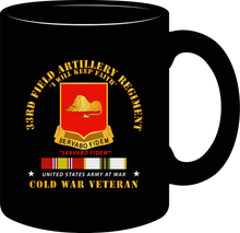 Load image into Gallery viewer, Army - 33rd Field Artillery Regiment, with Cold War, Vietnam Service Ribbon - Mug