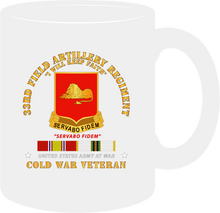 Load image into Gallery viewer, Army - 33rd Field Artillery Regiment, with Cold War, Vietnam Service Ribbon - Mug