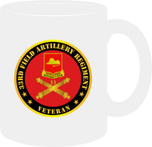 Load image into Gallery viewer, Army - 33rd Field Artillery Regiment, Veteran - Mug