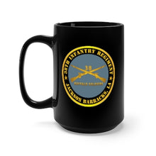 Load image into Gallery viewer, Black Mug 15oz - Army - 38th Infantry Regiment - Buffalo Soldiers - Jackson Barracks, LA w Inf Branch