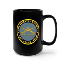 Load image into Gallery viewer, Black Mug 15oz - Army - 39th Infantry Regiment - Buffalo Soldiers - Fort Clark, TX w Inf Branch