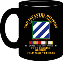 Load image into Gallery viewer, Army - 3rd Infantry Division - Fort Benning Georgia with Cold War Veteran Service Ribbons- Mug