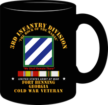 Load image into Gallery viewer, Army - 3rd Infantry Division - Fort Benning Georgia with Cold War Veteran Service Ribbons- Mug