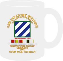 Load image into Gallery viewer, Army - 3rd Infantry Division - Right of Passage - Germany with Cold War Service Ribbons - Mug -