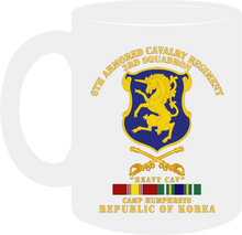 Load image into Gallery viewer, Army - 3rd Squadron, 6th Armored Cavalry Regiment with Cavalry Branch, Camp Humphreys with Korean Service Medal - Mug