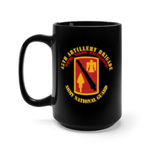 Load image into Gallery viewer, Black Mug 15oz - Army - 45th Artillery Brigade - Pride, Valor, Excellence - SSI - ARNG
