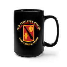 Load image into Gallery viewer, Black Mug 15oz - Army - 45th Artillery Brigade - Pride, Valor, Excellence - SSI - ARNG