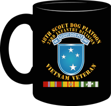 Load image into Gallery viewer, Army - 48th Infantry Scout Dog Platoon Tab, 23rd Infantry Division, Shoulder Sleeve Insignia, with Vietnam Service Ribbon - Mug
