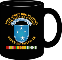 Load image into Gallery viewer, Army - 48th Infantry Scout Dog Platoon Tab, 23rd Infantry Division, Shoulder Sleeve Insignia, with Vietnam Service Ribbon - Mug
