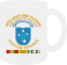 Load image into Gallery viewer, Army - 48th Infantry Scout Dog Platoon Tab, 23rd Infantry Division, Shoulder Sleeve Insignia, with Vietnam Service Ribbon - Mug