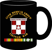Load image into Gallery viewer, Army - 55th Medical Group - Vietnam Veteran w SVC Ribbons - Mug